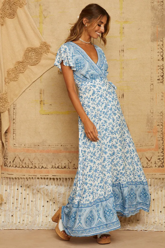 Southfork Maxi Dress Blue