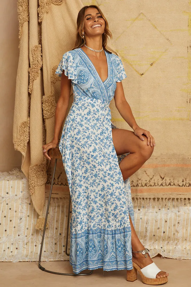 Southfork Maxi Dress Blue