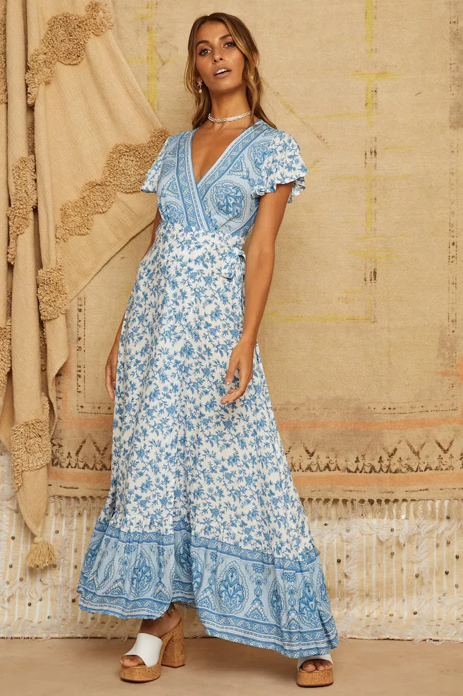 Southfork Maxi Dress Blue