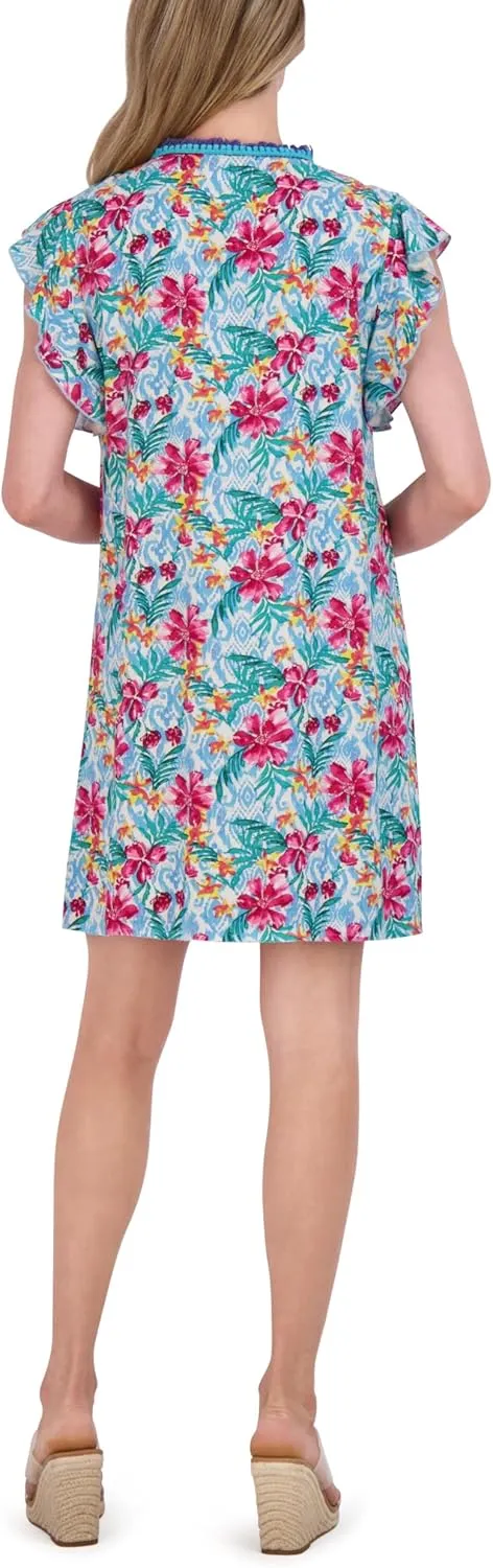 Stella Parker Women's Ruffle Hem Tassel Dress