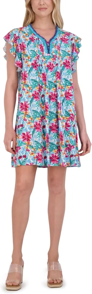 Stella Parker Women's Ruffle Hem Tassel Dress