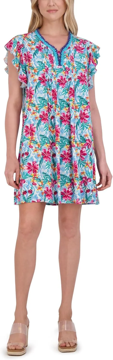 Stella Parker Women's Ruffle Hem Tassel Dress