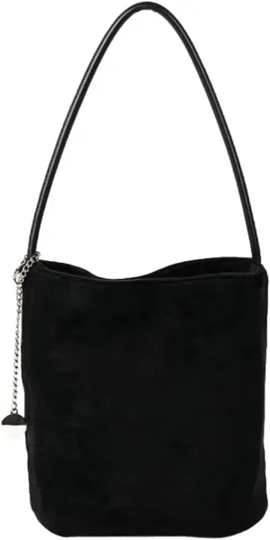 Suede Bucket Bag Shoulder Underarm Bag for Women Suede Satchels Handbag Crossbody Bag Slouchy Shoulder Bag Tote Purse