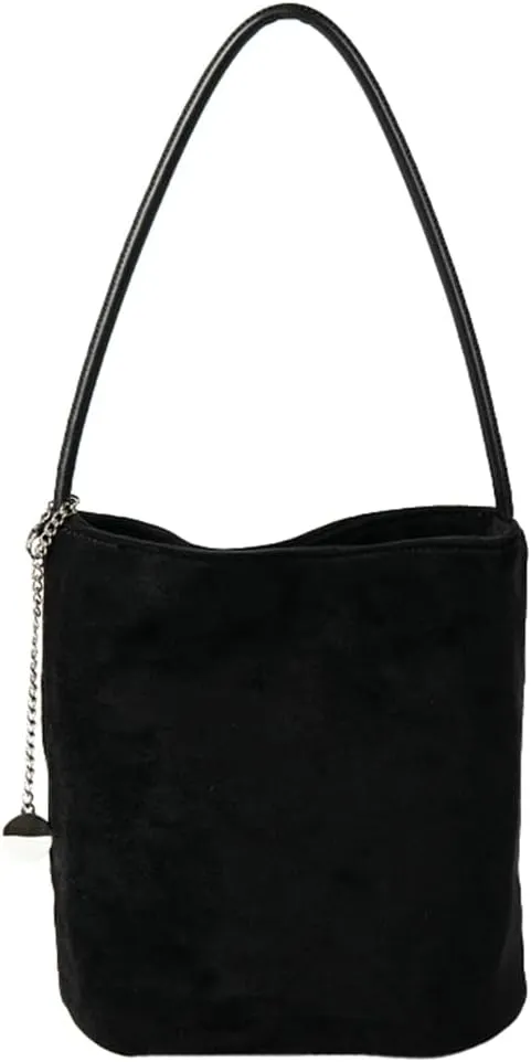 Suede Bucket Bag Shoulder Underarm Bag for Women Suede Satchels Handbag Crossbody Bag Slouchy Shoulder Bag Tote Purse