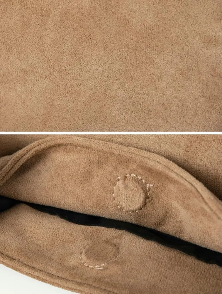 Suede Bucket Bag Shoulder Underarm Bag for Women Suede Satchels Handbag Crossbody Bag Slouchy Shoulder Bag Tote Purse