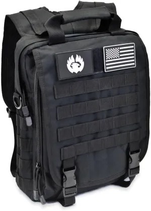 TORCH MOLLE Urban Commuter Backpack Laptop Bag Rucksack for Hiking Cycling Crossfit Light Rucking EDC Gear V2 (Black)