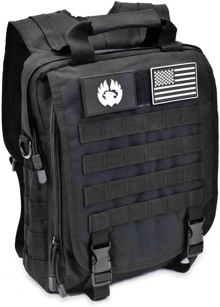 TORCH MOLLE Urban Commuter Backpack Laptop Bag Rucksack for Hiking Cycling Crossfit Light Rucking EDC Gear V2 (Black)