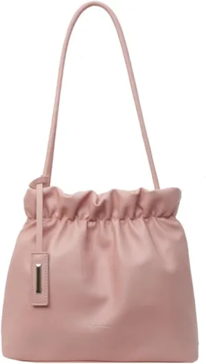 Trendy Bucket Shoulder Bag for Women Small Pleated Purses Handbags Tote Bag Ladies Designer Top Handle Satchels