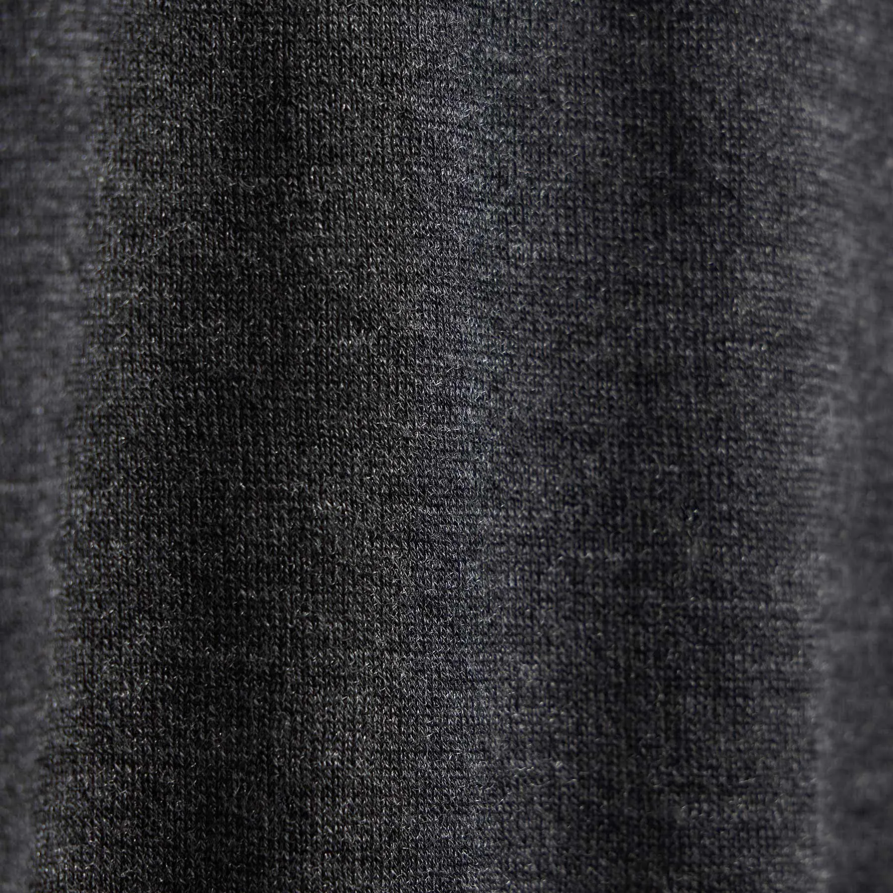 Ultrafine Cashmere Tipped Crew - Coal/Light Heather Grey