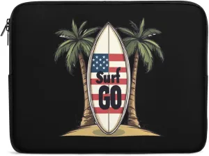 USA Surfboards Laptop Case Sleeve Bag 13inch Durable Shockproof Protective Computer Carrying Cover Briefcase