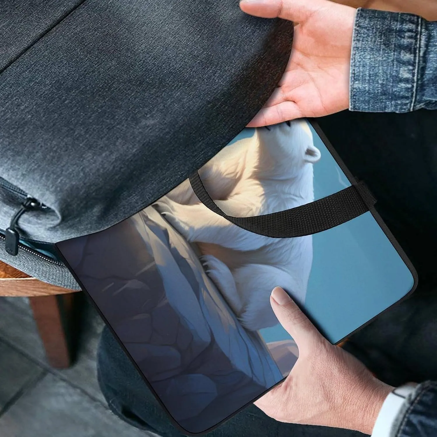White Bear Laptop Bag Carrying Case Computer Protective Sleeve Case Briefcase for Men Women