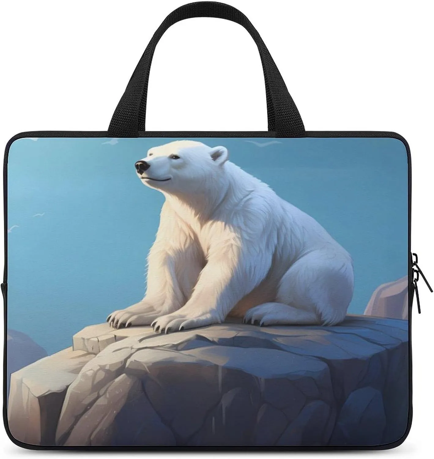 White Bear Laptop Bag Carrying Case Computer Protective Sleeve Case Briefcase for Men Women