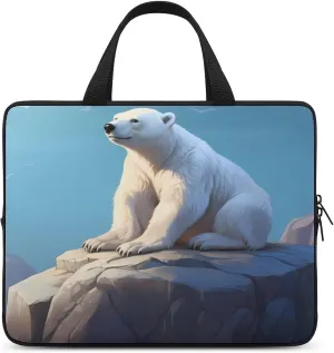 White Bear Laptop Bag Carrying Case Computer Protective Sleeve Case Briefcase for Men Women