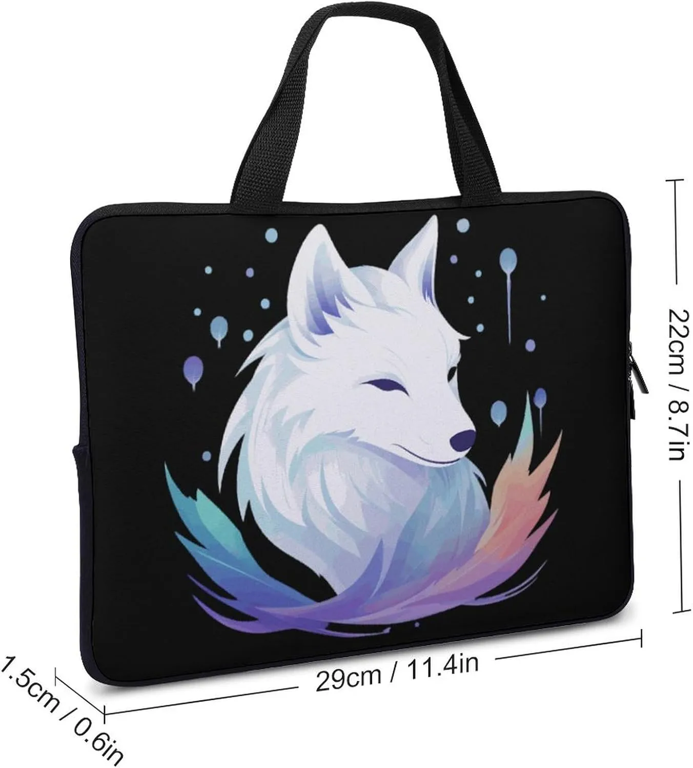 White Fox Laptop Bag Carrying Case Computer Protective Sleeve Case Briefcase for Men Women
