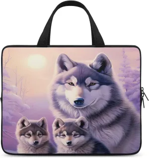 Wolf Laptop Bag Carrying Case Computer Protective Sleeve Case Briefcase for Men Women