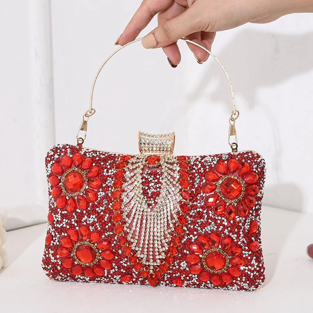 Women Shoulder Bag Rhinestones Shinny Crossbody Bag Glitter Evening Bags for Parties Wedding Clubs
