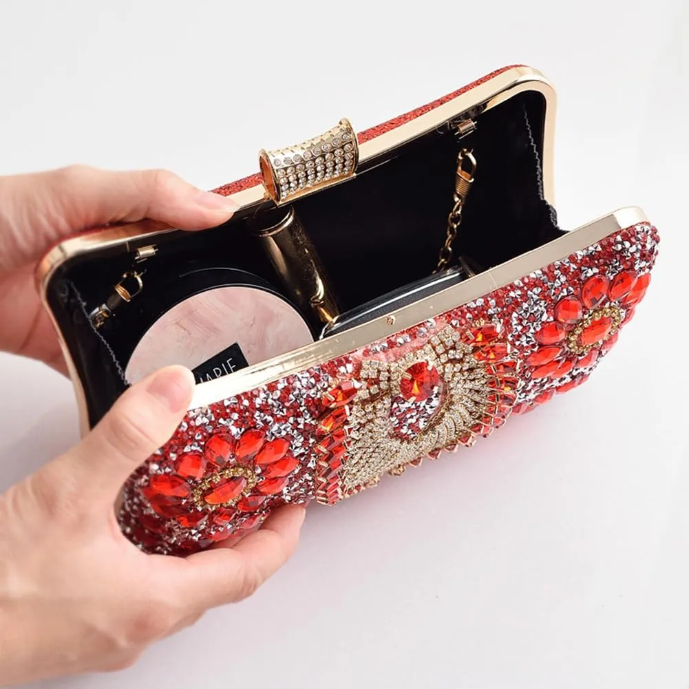 Women Shoulder Bag Rhinestones Shinny Crossbody Bag Glitter Evening Bags for Parties Wedding Clubs