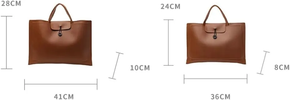 Womens Fashion Tote Bag Large Vegan Leather Handbag Vintage Purse Ladies Working Satchels Briefcase with Button 2 Sizes