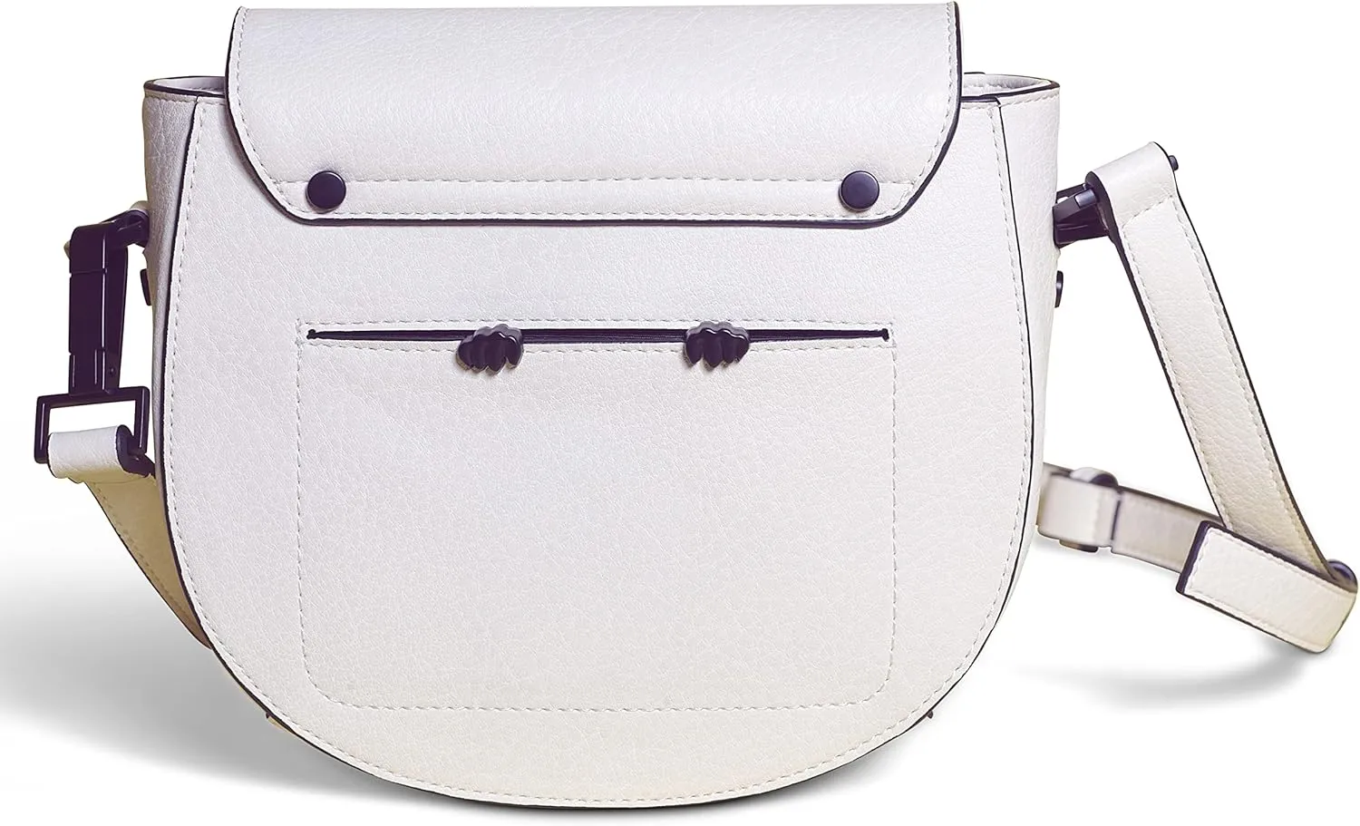 Women's Saddle Crossbody Peek-A-Boo Pocket Kitty Snout Hardware