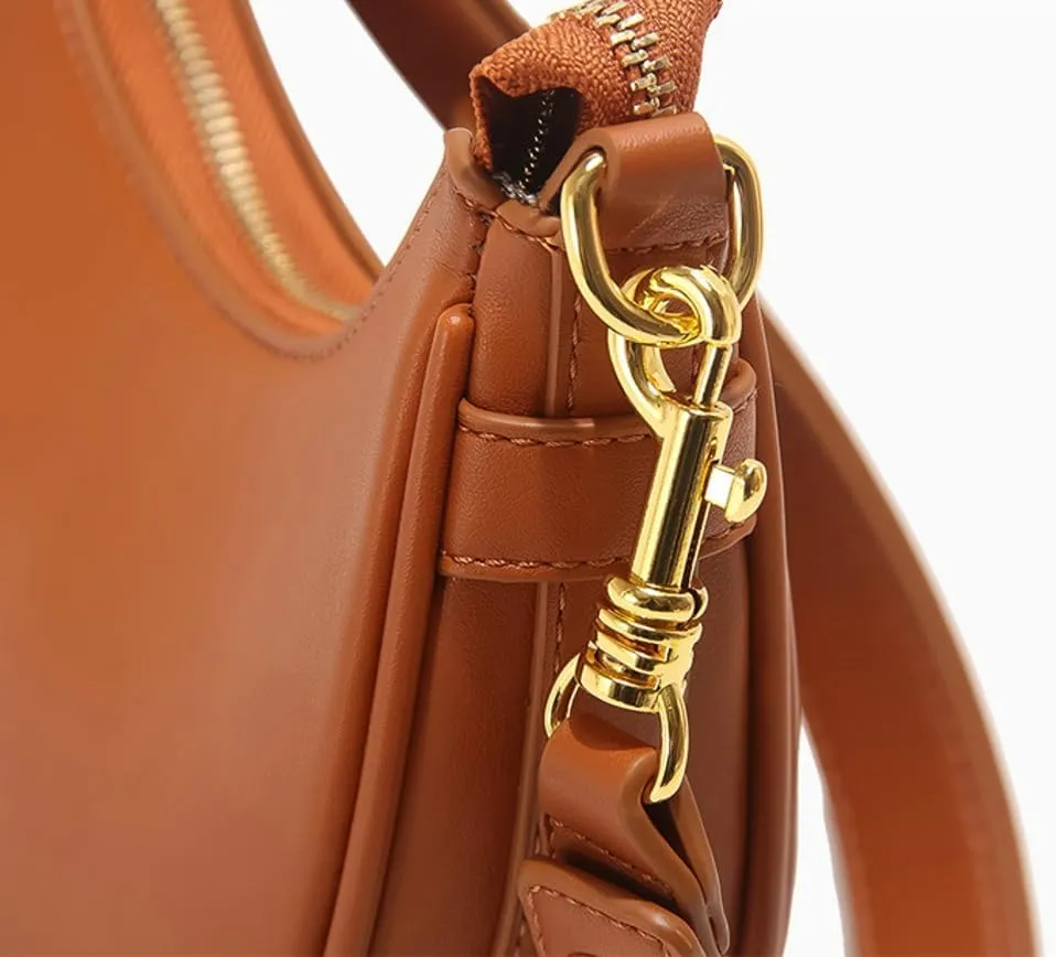 Women's Shoulder Bag Handbag PU Leather Underarm Purse Shopping Dating Traveling Top Handle Satchels 2024