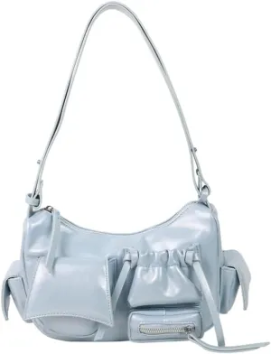 Womens Trendy Shoulder Tote Bag Small Y2k Vegan Leather Crossbody Purse Multi Pocket Handbags Top Handle Satchels