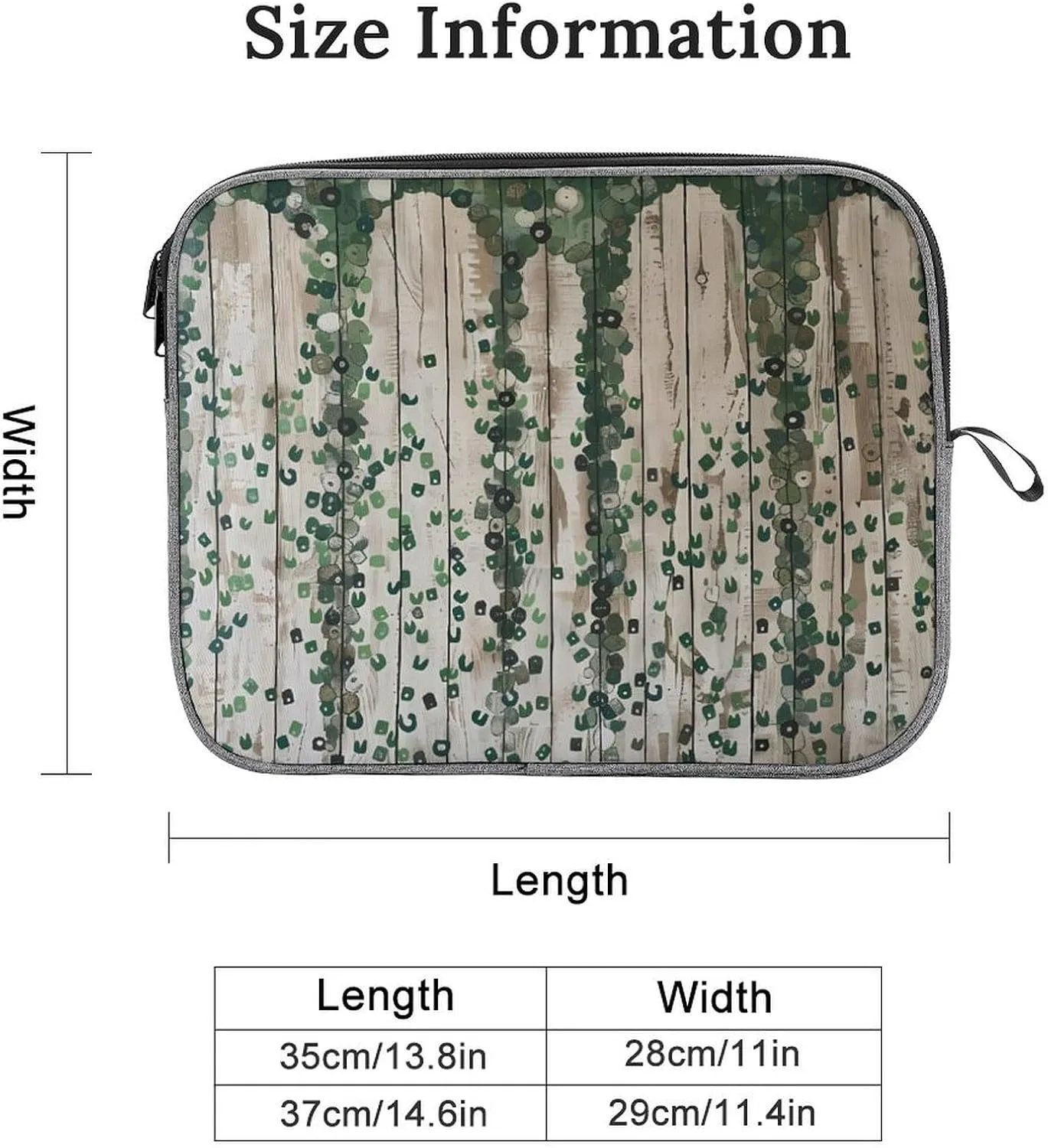 Wood Horseshoe Laptop Bag Protective Laptop Sleeve Bag Briefcase Carrying Case Handbags for Men Women
