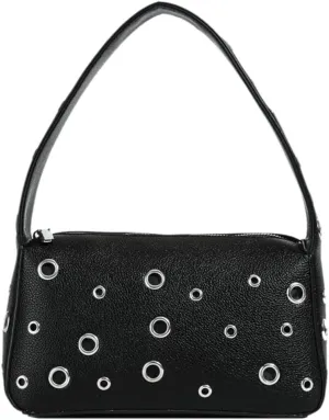 Y2k Crescent Hobo Bags Women 90s PU Leather Trendy Studded Shoulder Satchels Crossbody Purse Punk Underarm Tote Handbag