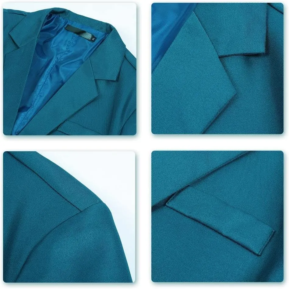 YUNCLOS Men's Slim Fit Casual 1 Button Notched Lapel Blazer Jacket