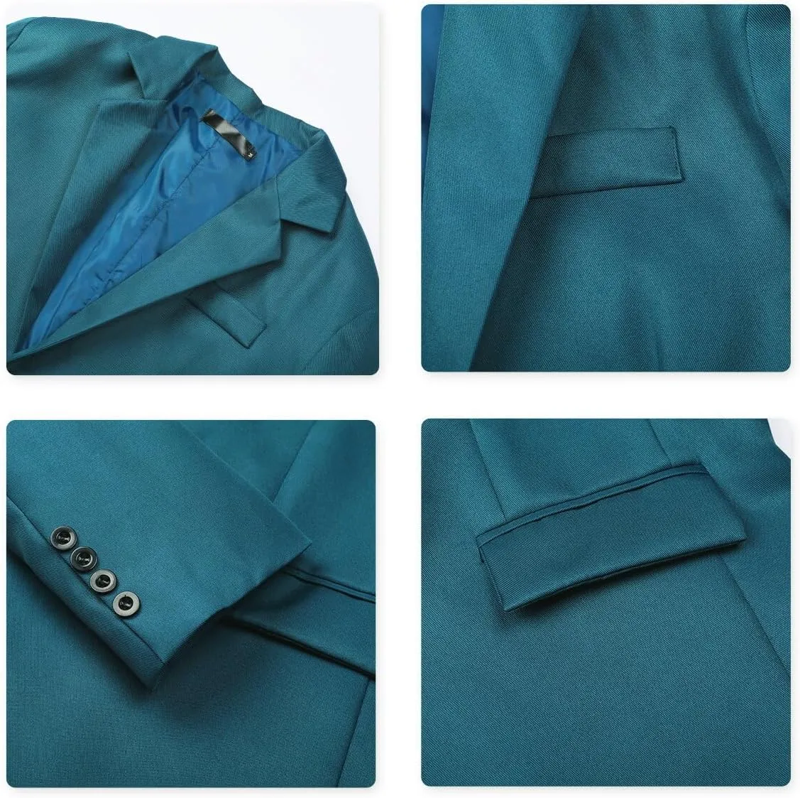YUNCLOS Men's Slim Fit Casual 1 Button Notched Lapel Blazer Jacket