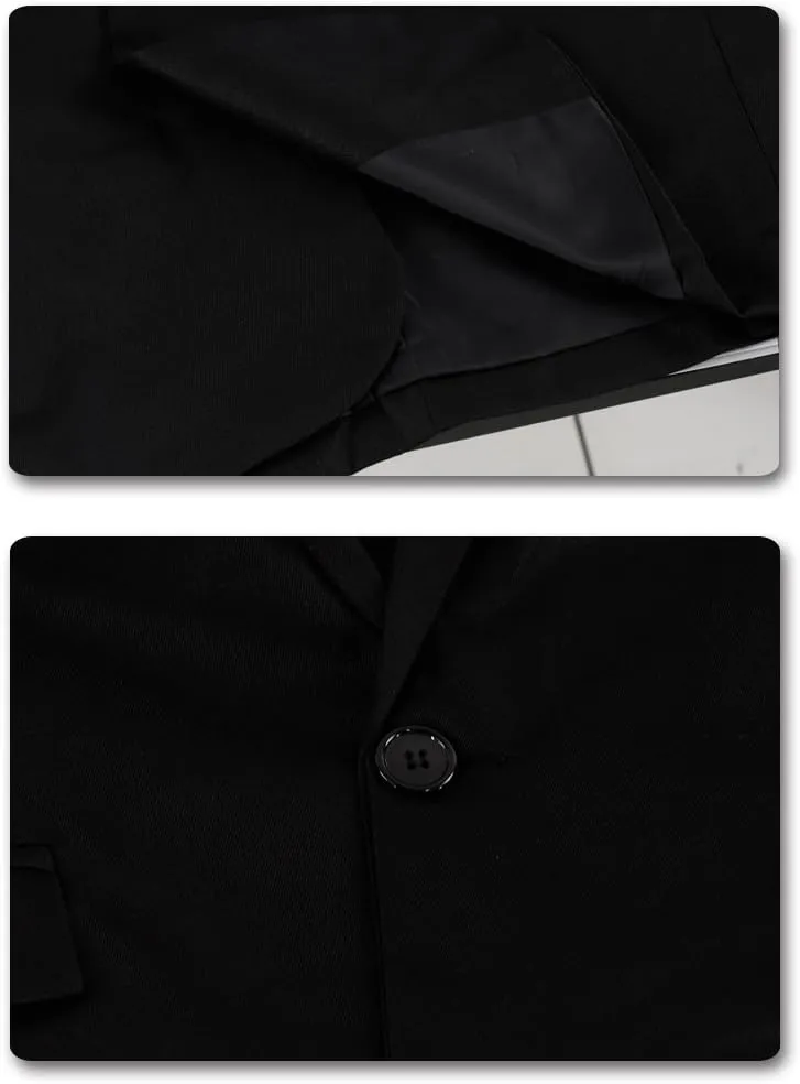 YUNCLOS Men's Slim Fit Casual 1 Button Notched Lapel Blazer Jacket