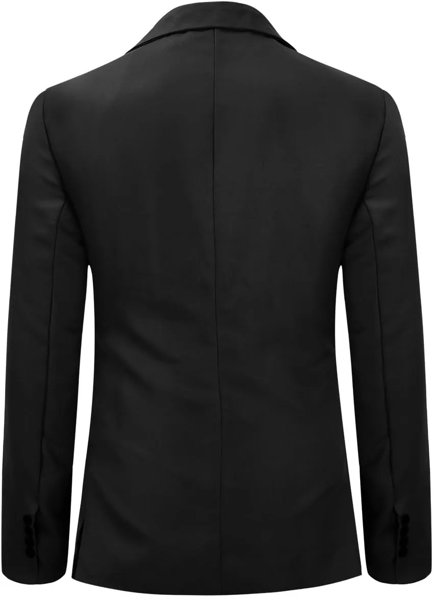 YUNCLOS Men's Slim Fit Casual 1 Button Notched Lapel Blazer Jacket