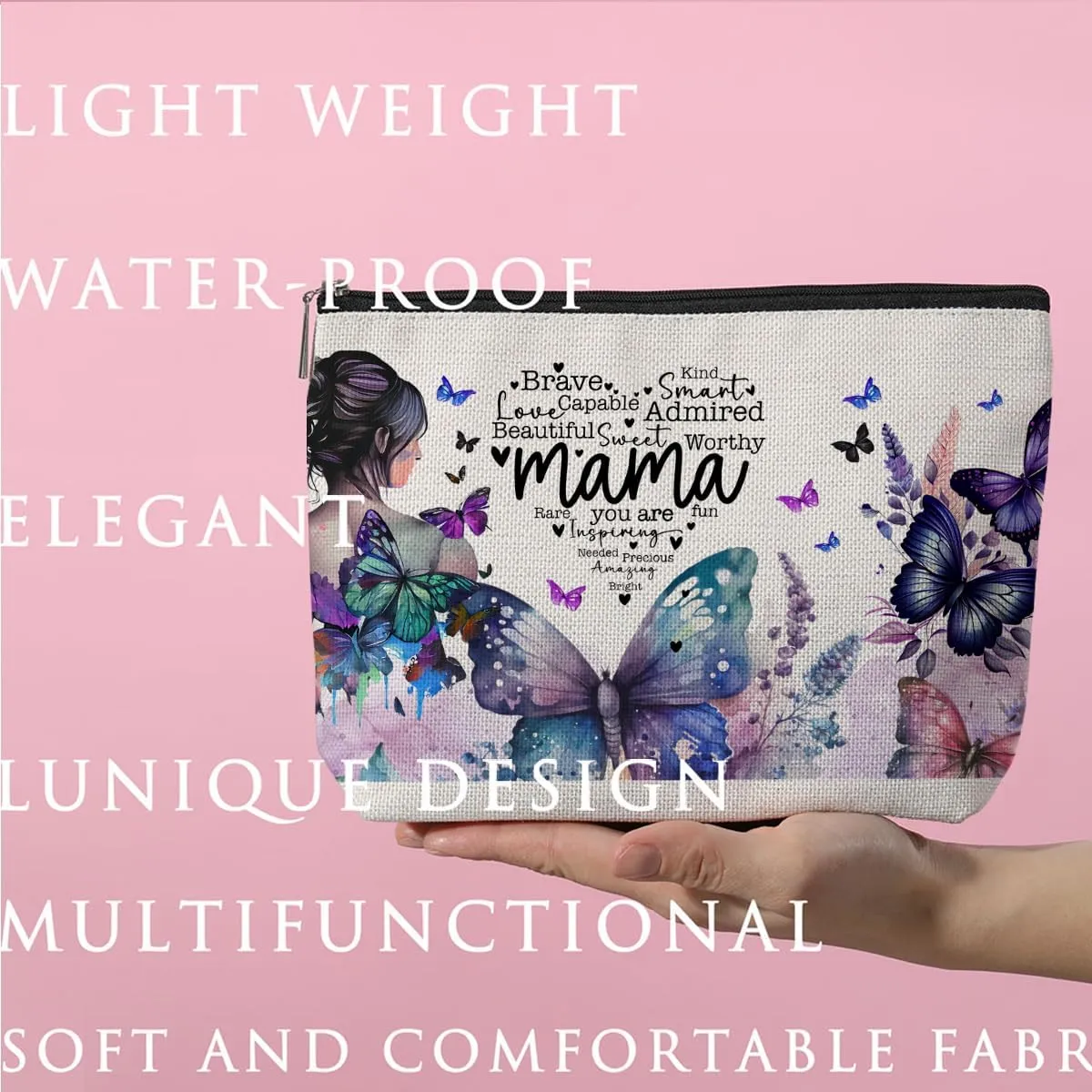ZHAMEN Multipurpose Makeup Bag - Cosmetic Case - Waterproof Cotton & Linen - Multicolour 0988 - For Women-Adult - Travel & Daily Use