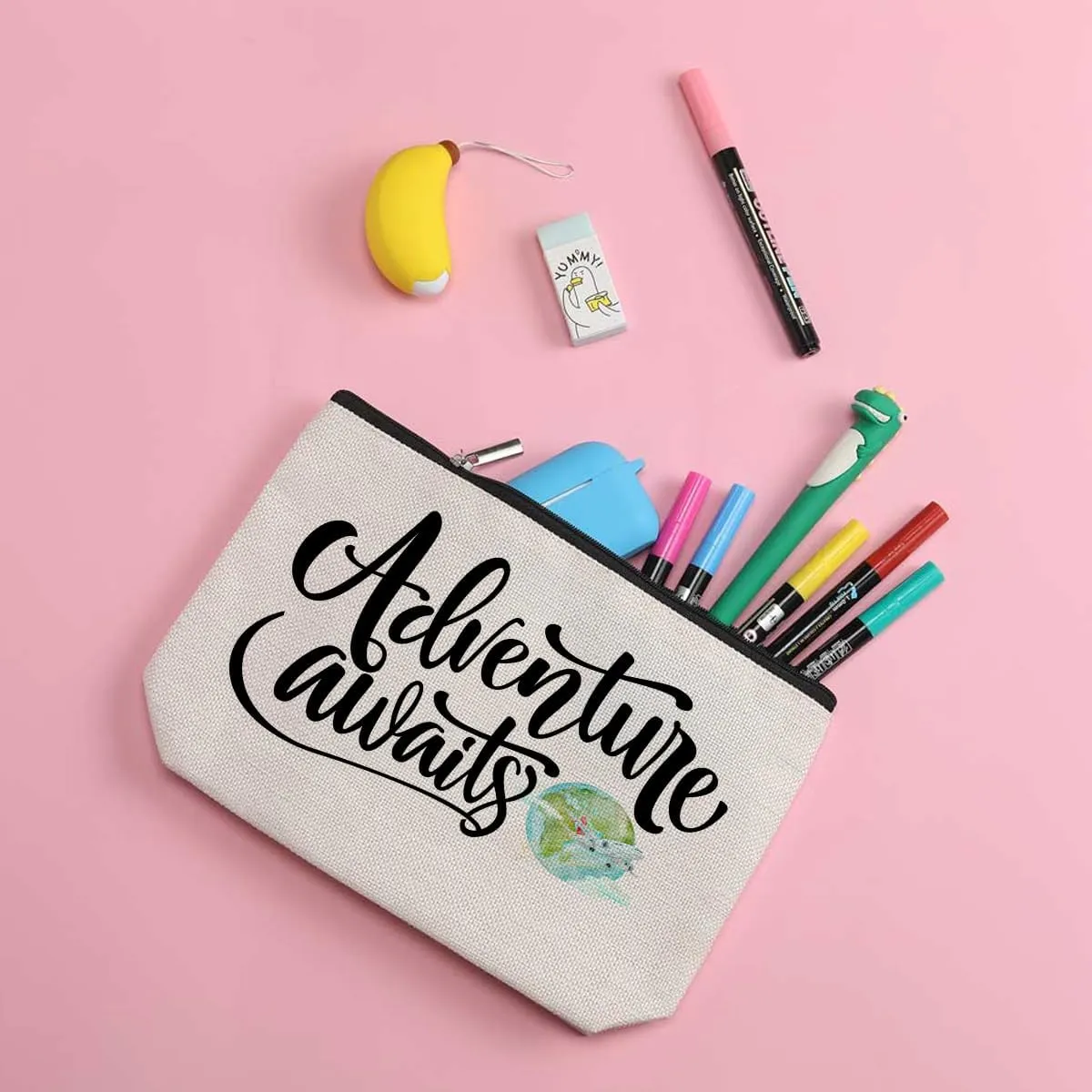 ZHAMEN Travel Gifts Makeup Bag Gifts for Travelers Makeup Pouch Friendship Birthday Gifts for Women Female Friends Besties Daughter Coworkers Bride Sisters BFF Cosmetic Travel Bag